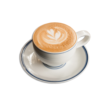 xicara de cafe com leite
