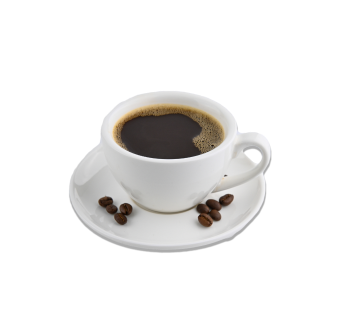 xicara de cafe preto
